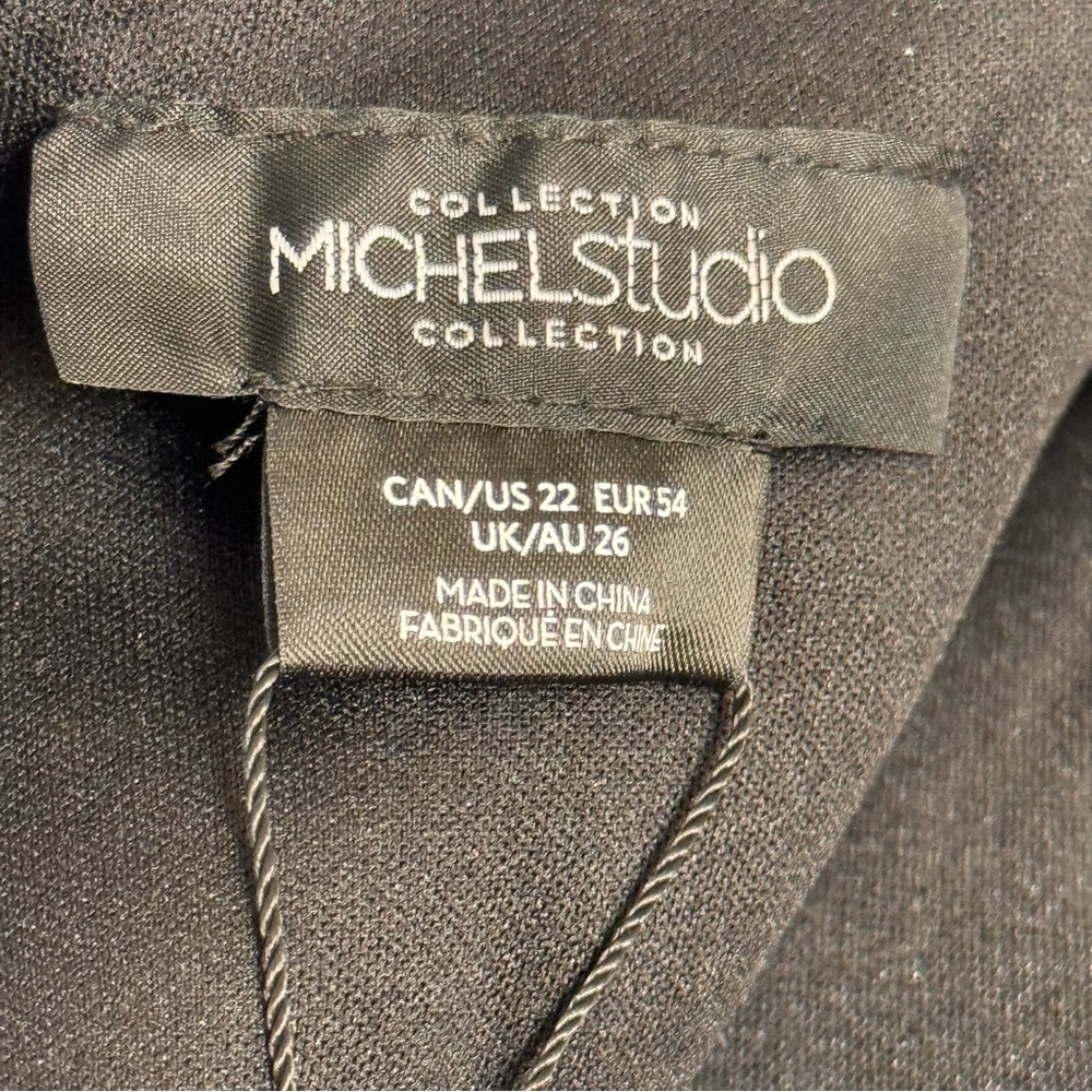 Michel Studio Women’s Dress Size 22 Black Strapless Sequins Tulle Skirt Lined - Picture 10 of 16
